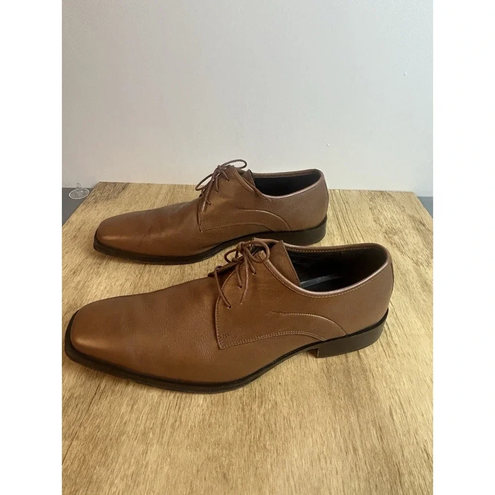 Coach Revere Men's Brown Leather Derby Dress Shoes Size 13D
